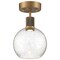 Access Lighting Port Nine Burgundy, Burgundy LED SemiFlush, Antique Brushed Brass Finish, Seeded Glass 63148LEDD-ABB/SDG - alternate 1